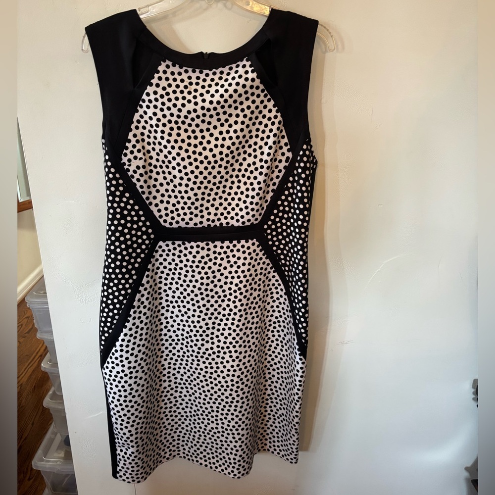 Roma Black and White Sheath Midi Dress for Weddings